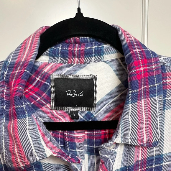 Rails Red, White, and Blue Plaid Button Down Shirt (Small) - Picture 5 of 6